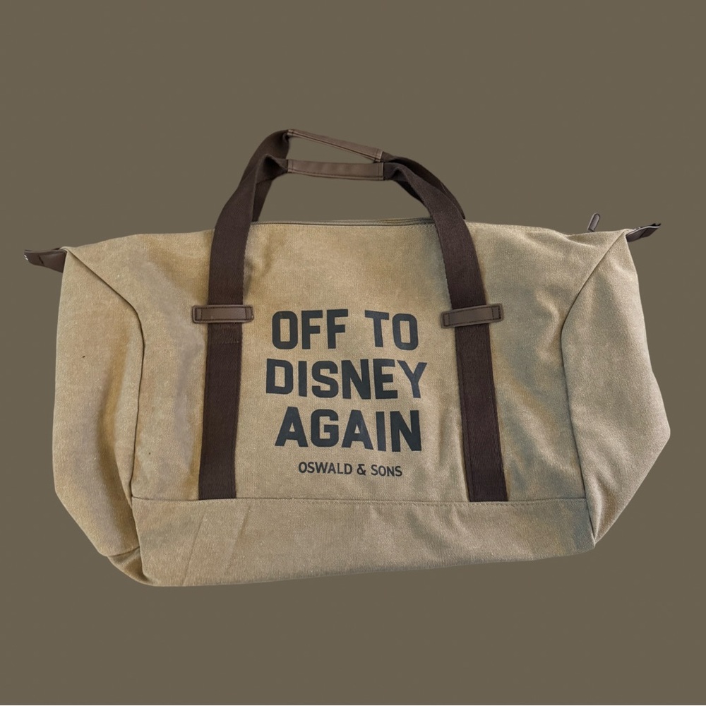Disney Tan and Black Travel Bag
